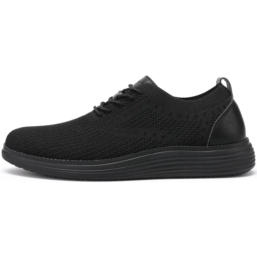 Vilocy Men's Casual Dress Sneakers Oxfords‎ Mesh Walking Shoes Black 10.5 WIDE